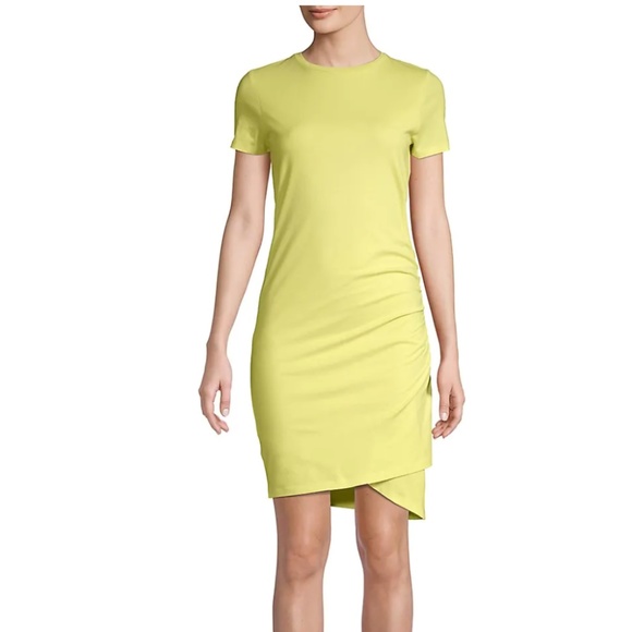 Design Lab lime / neon Organic cotton asymmetrical dress NWT - Picture 1 of 8
